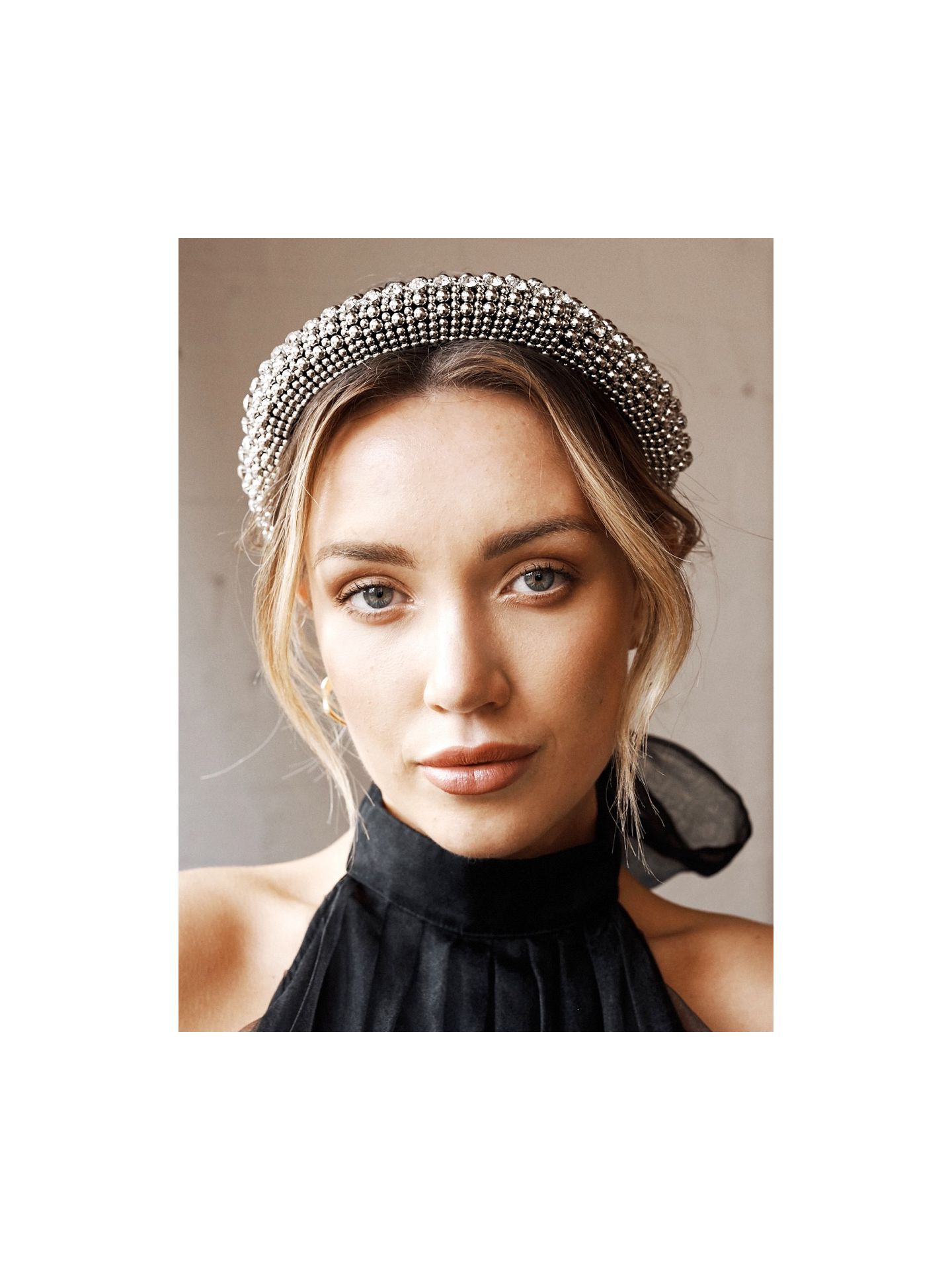 Angels Whisper Jodie Beaded Embellished Headband Silver – Miss