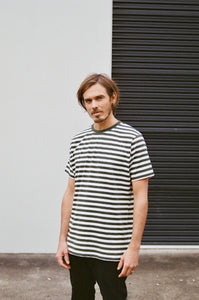 Hemp Clothing Australia Classic T-Shirt Army Green Stripe