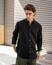 Load image into Gallery viewer, Hemp Clothing Australia Newtown L/S Shirt Black

