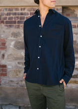 Load image into Gallery viewer, Hemp Clothing Australia Newtown L/S Shirt Navy
