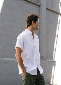 Hemp Clothing Australia Newtown S/S Shirt White