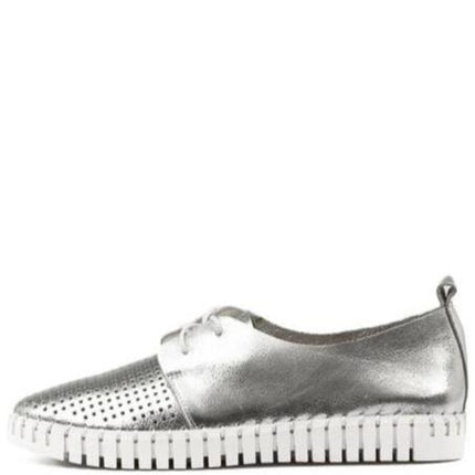 Django & Juliette Huston Sneakers Silver Leather