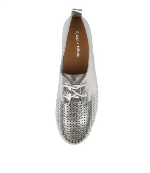 Django & Juliette Huston Sneakers Silver Leather
