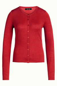 King Louie Cardi Roundneck Cocoon Icon Red