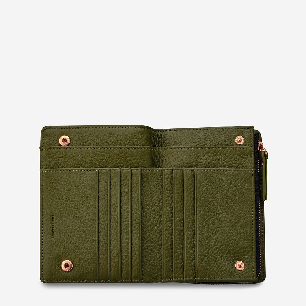 Status Anxiety Insurgency Wallet Khaki Leather
