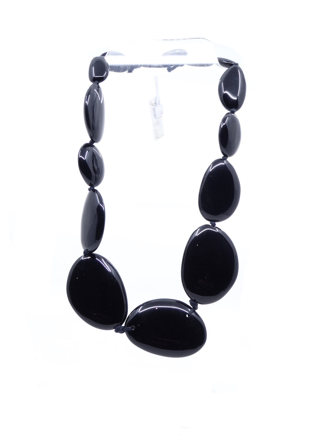 Jackie Brazil Medium Black Pebble Necklace