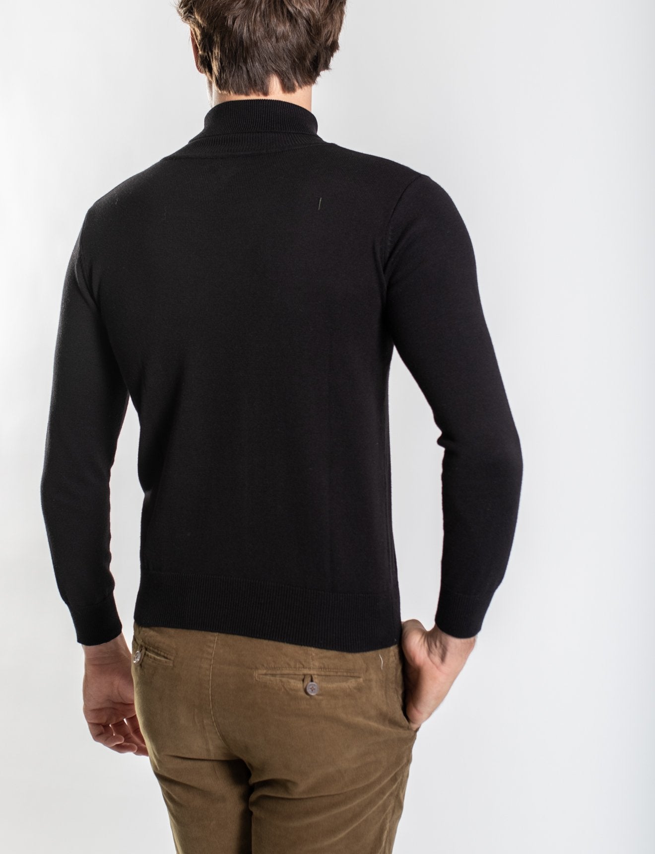 James Harper JHK14 New Turtleneck Knit Black