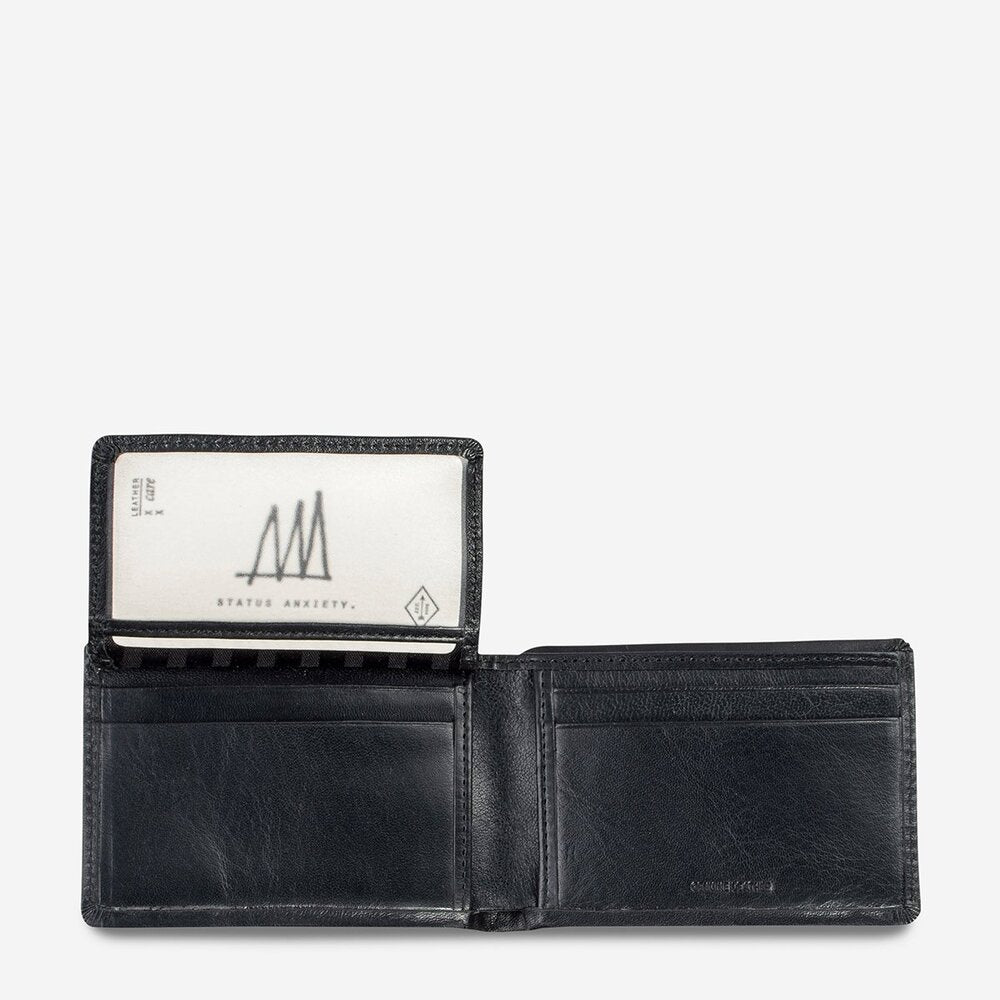 Status Anxiety Jonah Wallet Black Leather