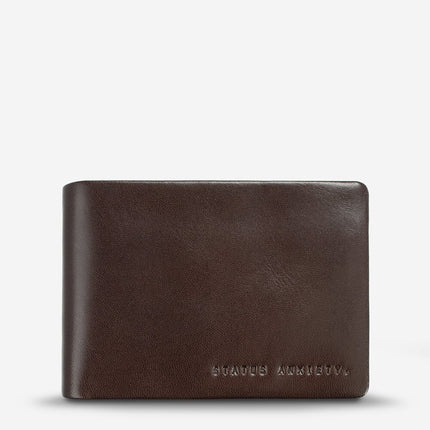 Status Anxiety Jonah Wallet Chocolate Leather