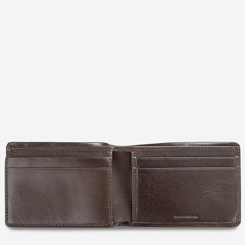 Status Anxiety Jonah Wallet Chocolate Leather
