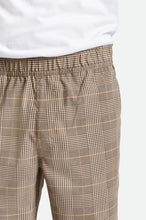 Load image into Gallery viewer, Brixton Choice E-Waist Taper X Pant Brown Plaid

