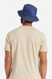 Brixton Beta Packable Bucket Hat Navy/Sky Blue