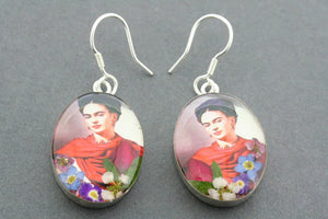 Makers & Providers Frida Flower Earring Orange Scarf