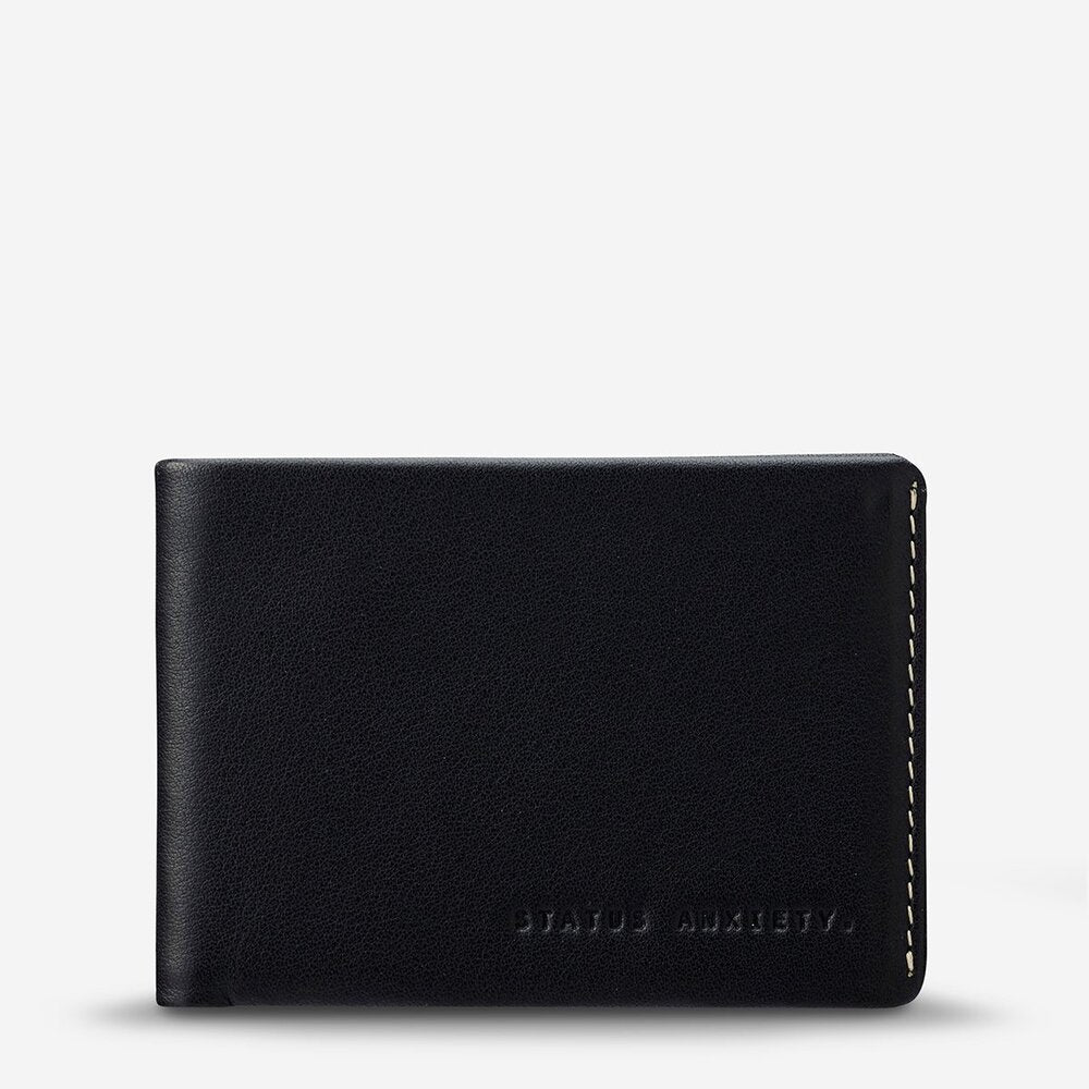 Status Anxiety Otis Wallet Black Leather