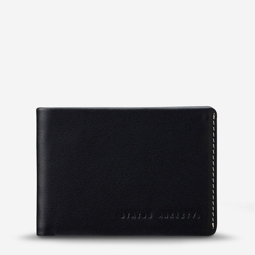 Status Anxiety Otis Wallet Black Leather