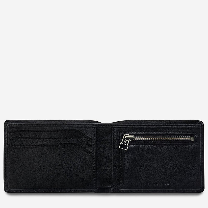 Status Anxiety Otis Wallet Black Leather