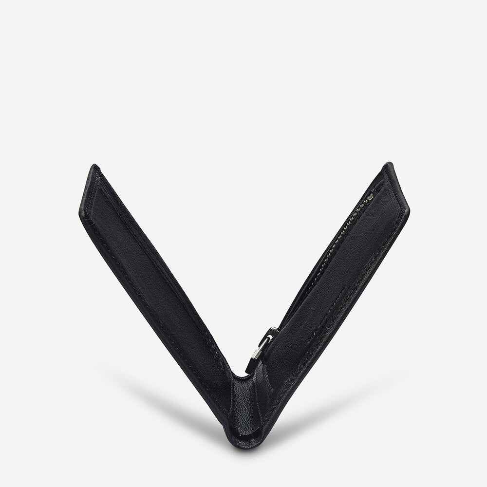 Status Anxiety Otis Wallet Black Leather