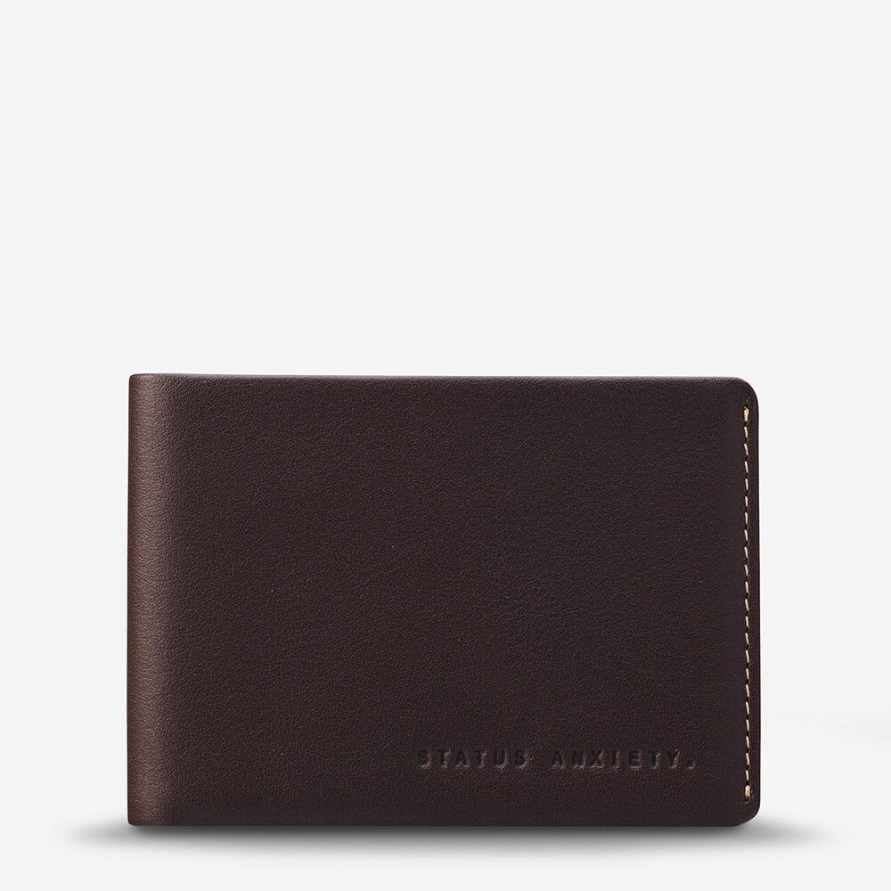 Status Anxiety Otis Wallet Chocolate Leather