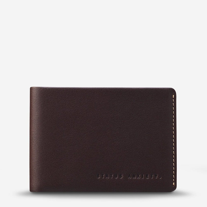Status Anxiety Otis Wallet Chocolate Leather