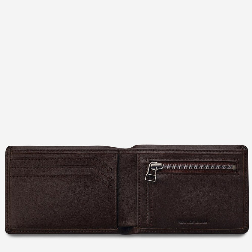 Status Anxiety Otis Wallet Chocolate Leather