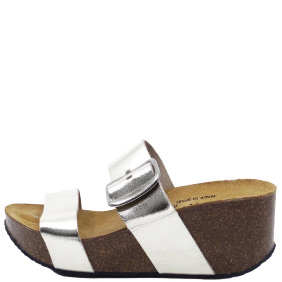 Plakton Sox Oro Leather Cork Platform Slides