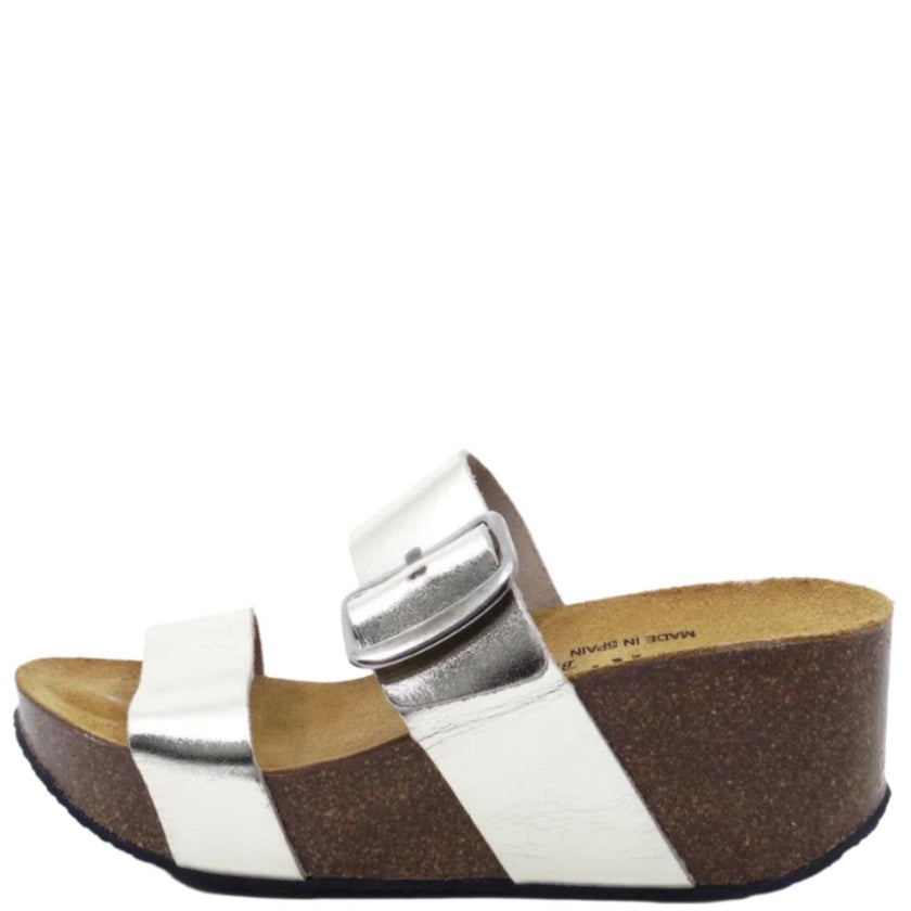 Plakton Sox Oro Leather Cork Platform Slides