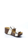Plakton Sox Oro Leather Cork Platform Slides