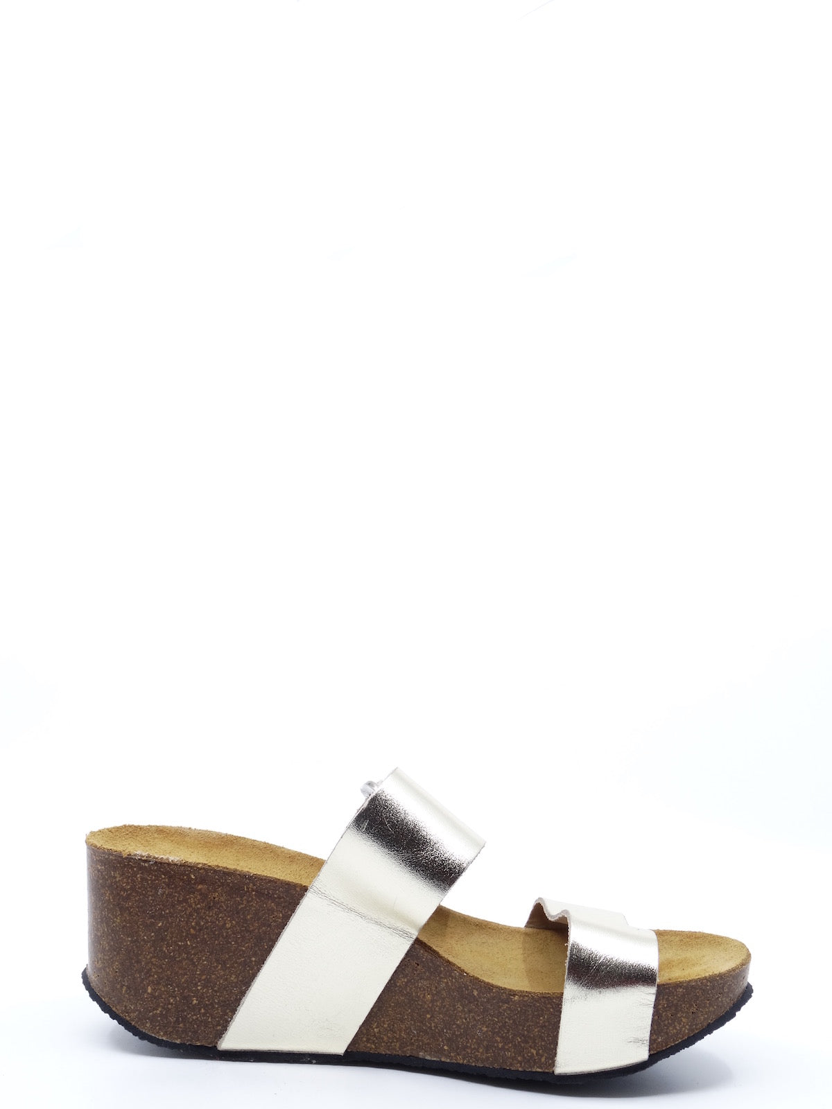 Plakton Sox Oro Leather Cork Platform Slides