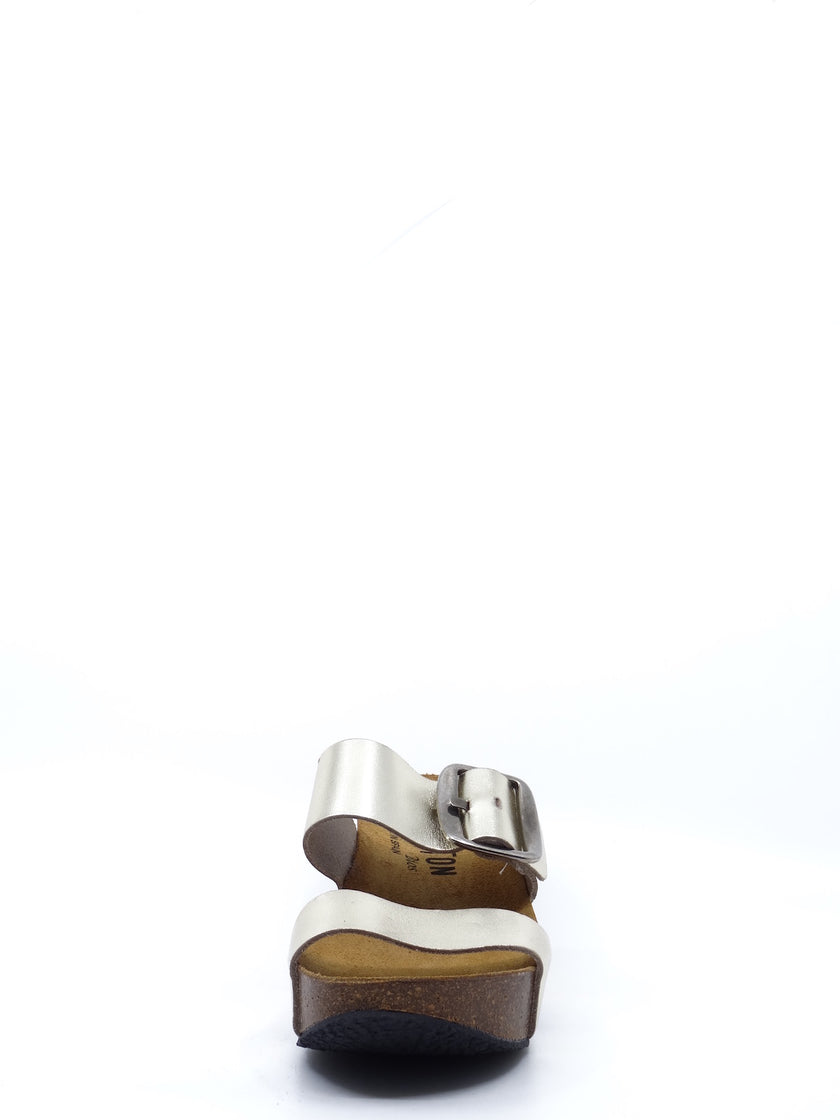 Plakton Sox Oro Leather Cork Platform Slides