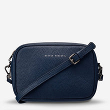 Load image into Gallery viewer, Status Anxiety Plunder Bag Navy Leatherk
