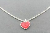 Makers & Providers Red Heart Pendant & Silver Chain