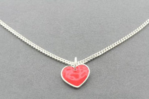 Makers & Providers Red Heart Pendant & Silver Chain