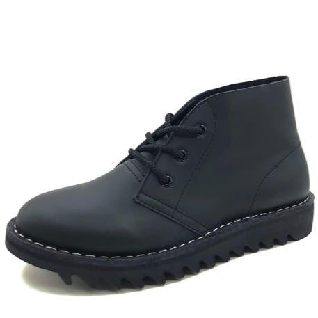 Rollers Ripple Sole Boot Co Harley Black Leather