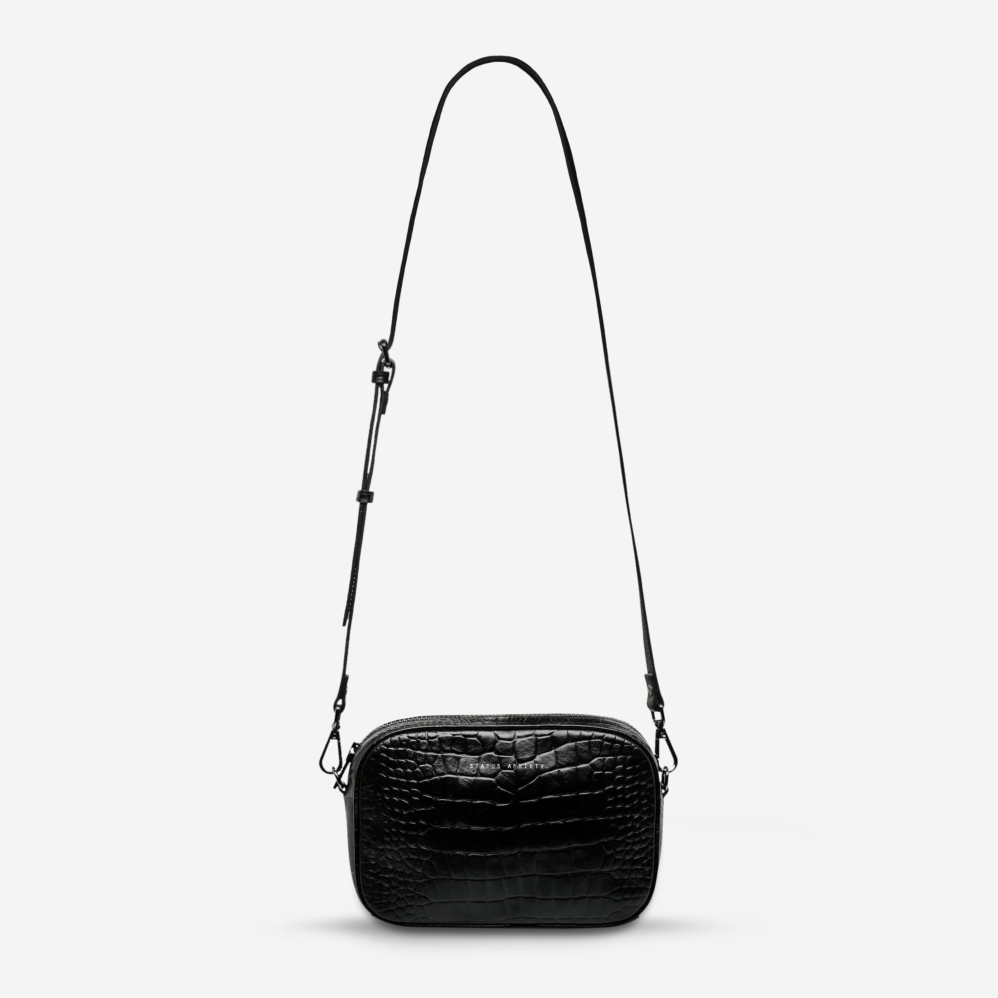 Status Anxiety Plunder Bag Black Croc