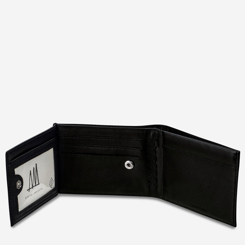 Status Anxiety Noah Wallet Black Leather