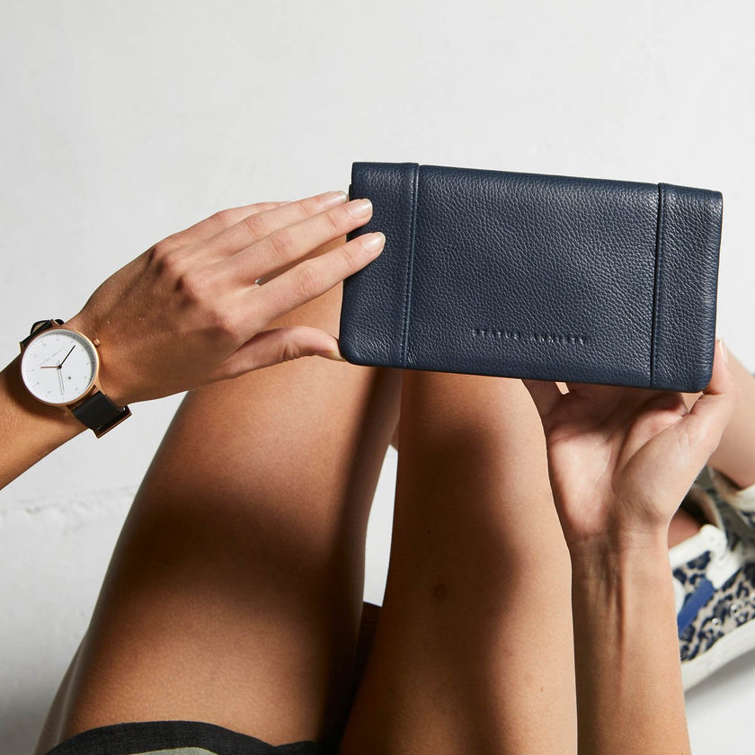 Status Anxiety Some Type of Love Wallet Navy Blue