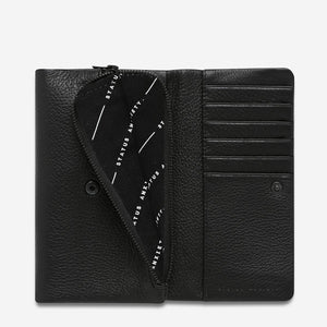 Status Anxiety Audrey Wallet Black Pebble Leather