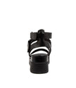 Django & Juliette Rhean Sandals Black Leather Black Sole