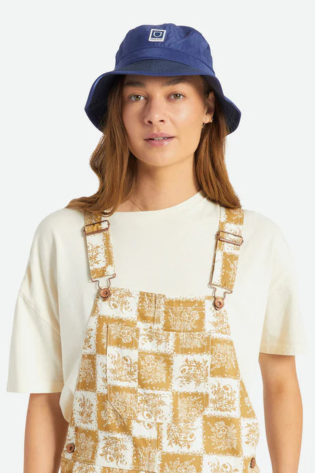 Brixton Beta Packable Bucket Hat Navy/Sky Blue