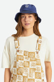 Brixton Beta Packable Bucket Hat Navy/Sky Blue